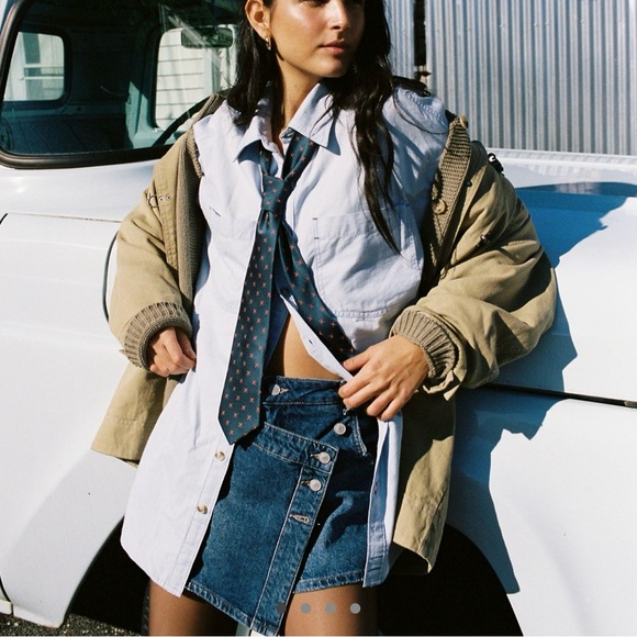 NWT! FREE PEOPLE. We the free Wynne denim skirt - Picture 2 of 5